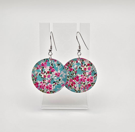 Cherry Blossom Medallion Earrings