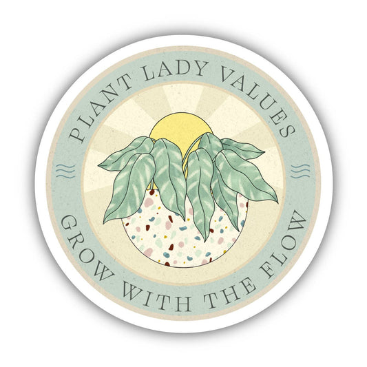 Plant Lady Values Sticker