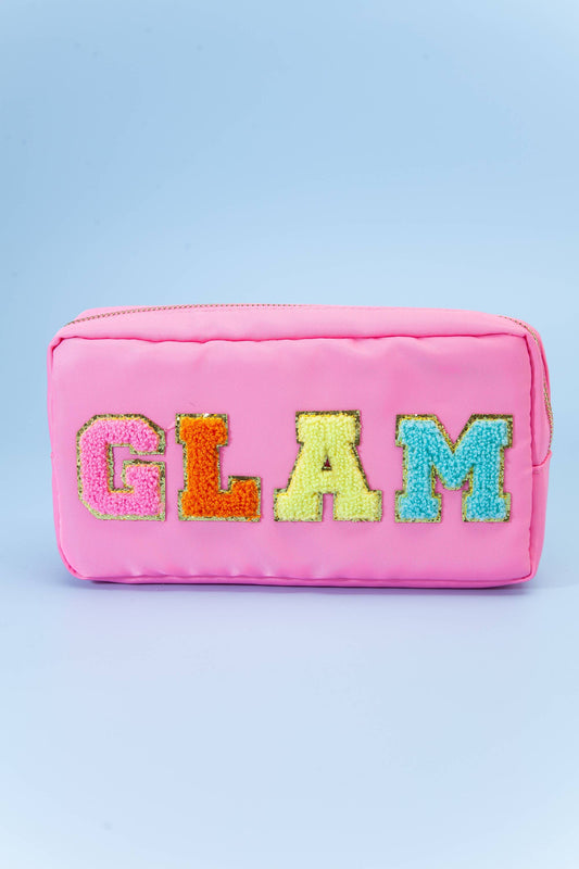 "GLAM" Travel Cosmetic Makeup Pouch