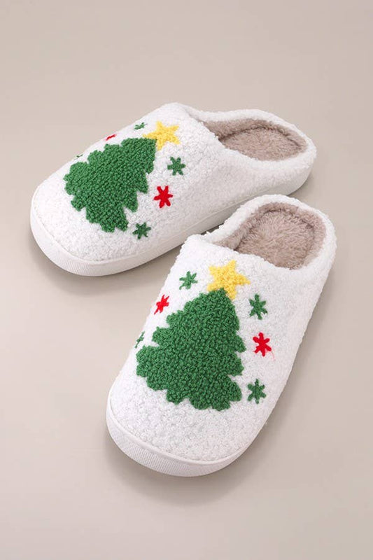 Christmas Tree Cozy Slippers