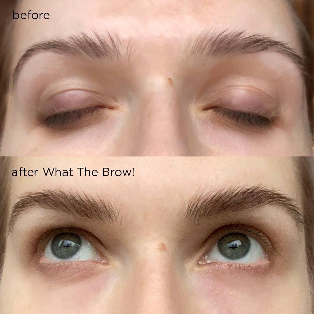 WHAT THE BROW! EYEBROW & LASH GROWTH SERUM: Transparent