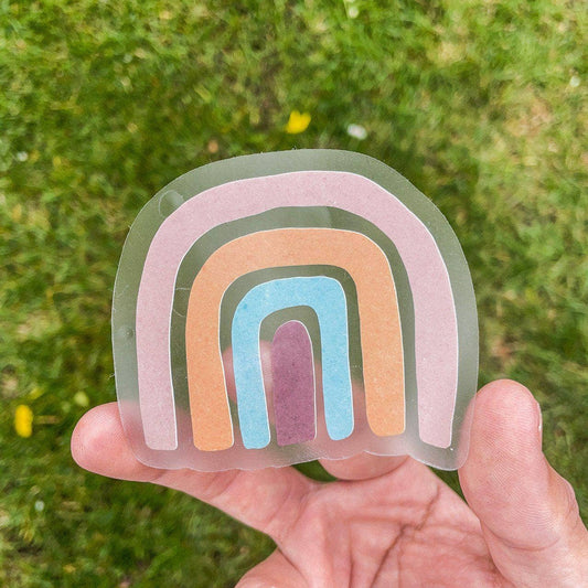 Multicolor Rainbow - Clear Sticker