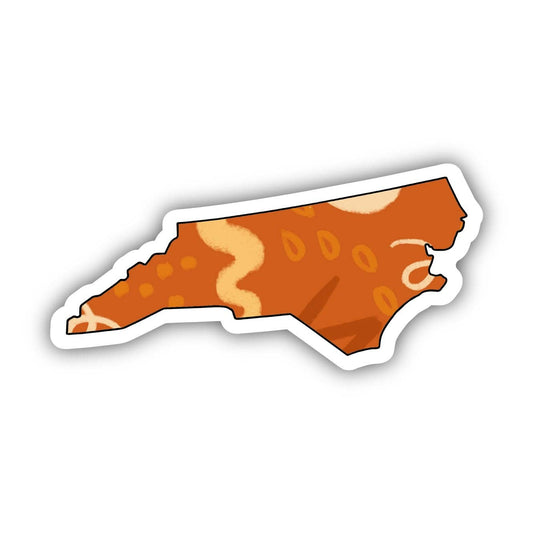 North Carolina Orange Abstract Sticker