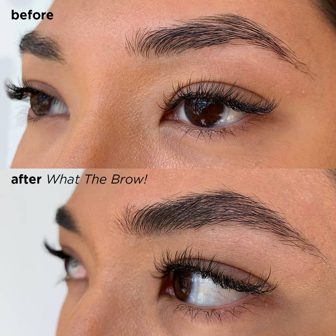 WHAT THE BROW! EYEBROW & LASH GROWTH SERUM: Transparent